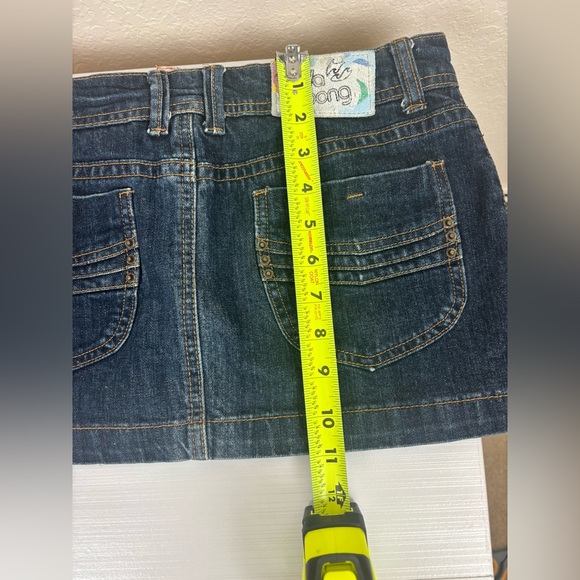 Billabong Women's Dark Denim Micro Mini Skirt - Picture 11 of 14